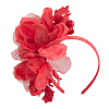 Large red flower headband fascinator by Fillies Collection - Image 2