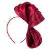 Large burgundy wine bow racing fascinator by Fillies Collection - Image 4