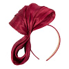 Large burgundy wine bow racing fascinator by Fillies Collection - Image 2