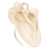 Cream plate fascinator with bow by Fillies Collection - Image 2