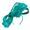 Large bespoke teal fascinator by Fillies Collection - Image 6