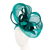 Large bespoke teal fascinator by Fillies Collection