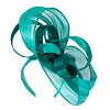 Large bespoke teal fascinator by Fillies Collection - Image 2