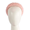 Light pink pearls fascinator headband