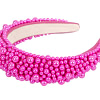 Fuchsia pearls fascinator headband - Image 2
