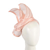 Twisted blush silk abaca fascinator by Fillies Collection