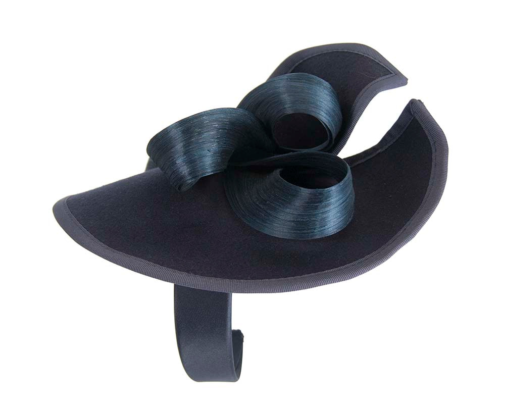Twisted navy winter fascinator by Fillies Collection - Image 3