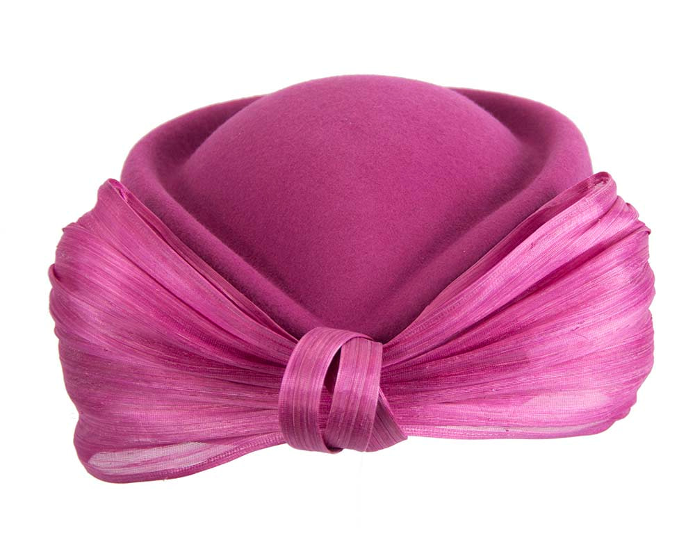 Fuchsia Jackie Onassis felt beret by Fillies Collection - Image 6