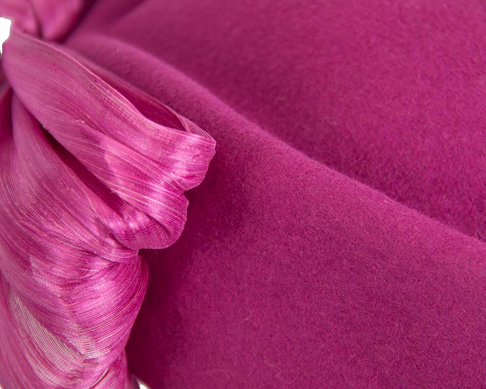 Fuchsia Jackie Onassis felt beret by Fillies Collection - Image 7