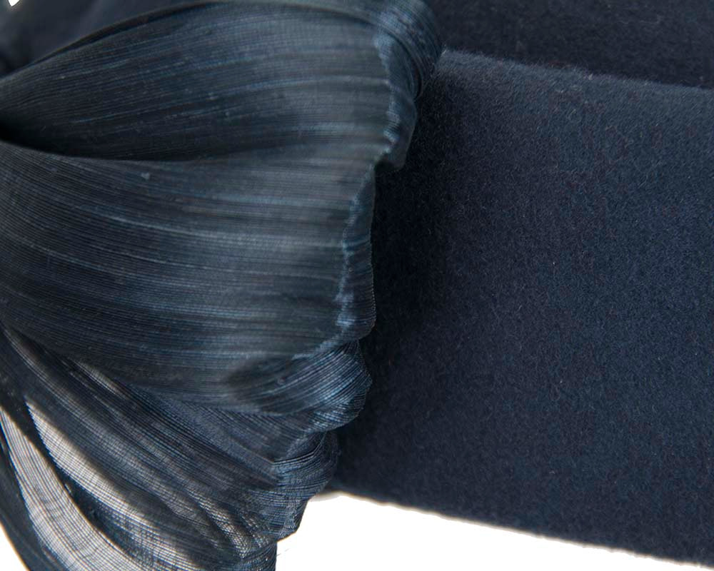 Navy Jackie Onassis felt beret by Fillies Collection - Image 7