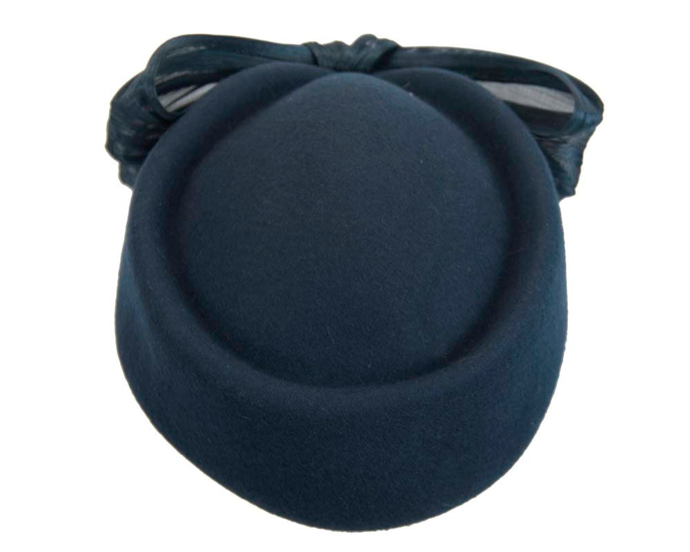 Navy Jackie Onassis felt beret by Fillies Collection - Image 3