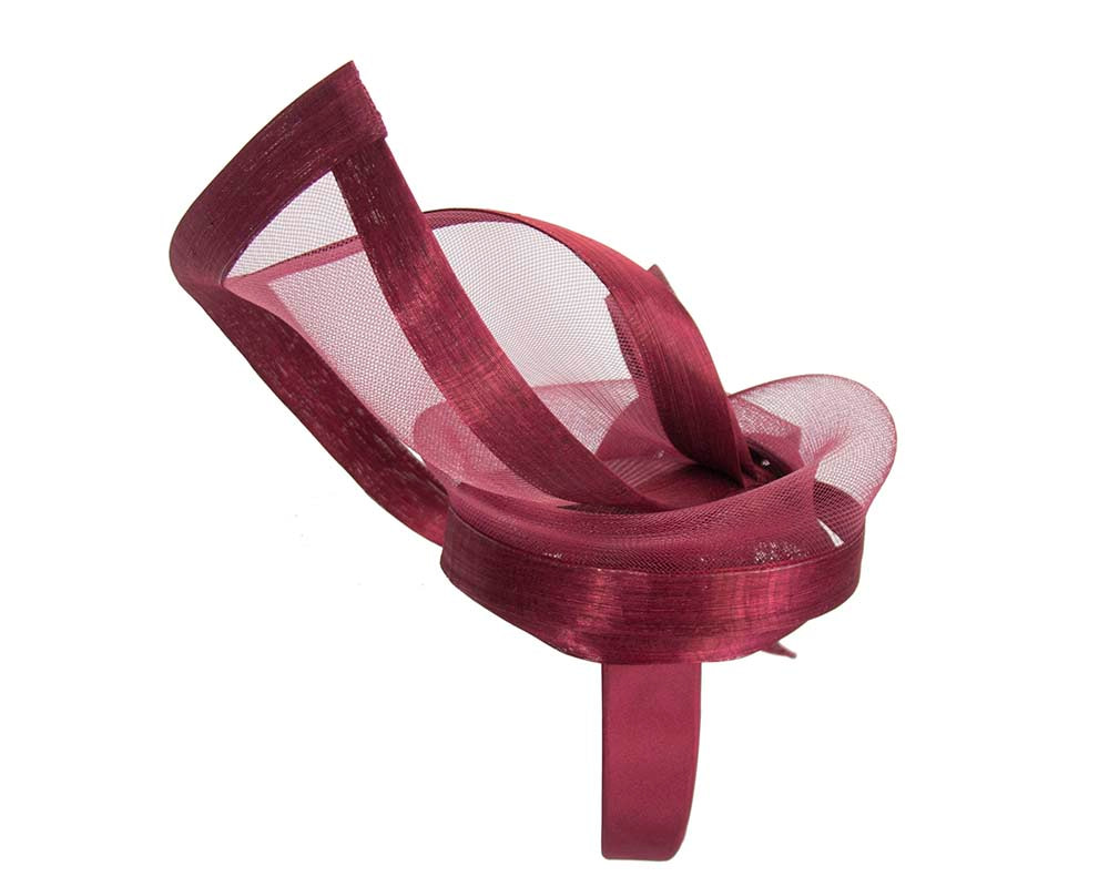 Edgy burgundy fascinator by Fillies Collection - Fascinators.com.au Edgy burgundy fascinator by Fillies Collection - Image 6
