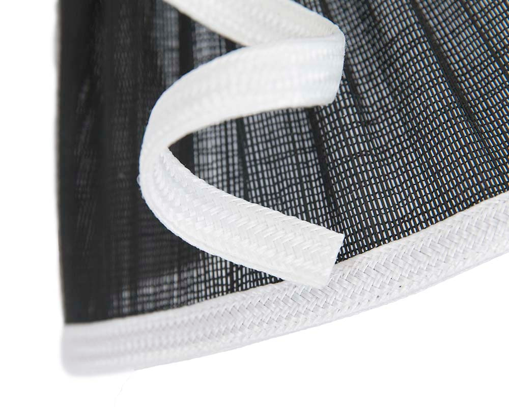 Bespoke black & white Australian Made racing fascinator by Fillies Collection - Image 4