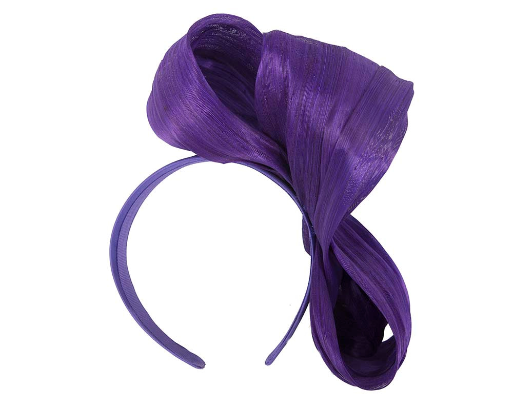 Large purple bow racing fascinator by Fillies Collection - Fascinators.com.au Large purple bow racing fascinator by Fillies Collection - Image 4