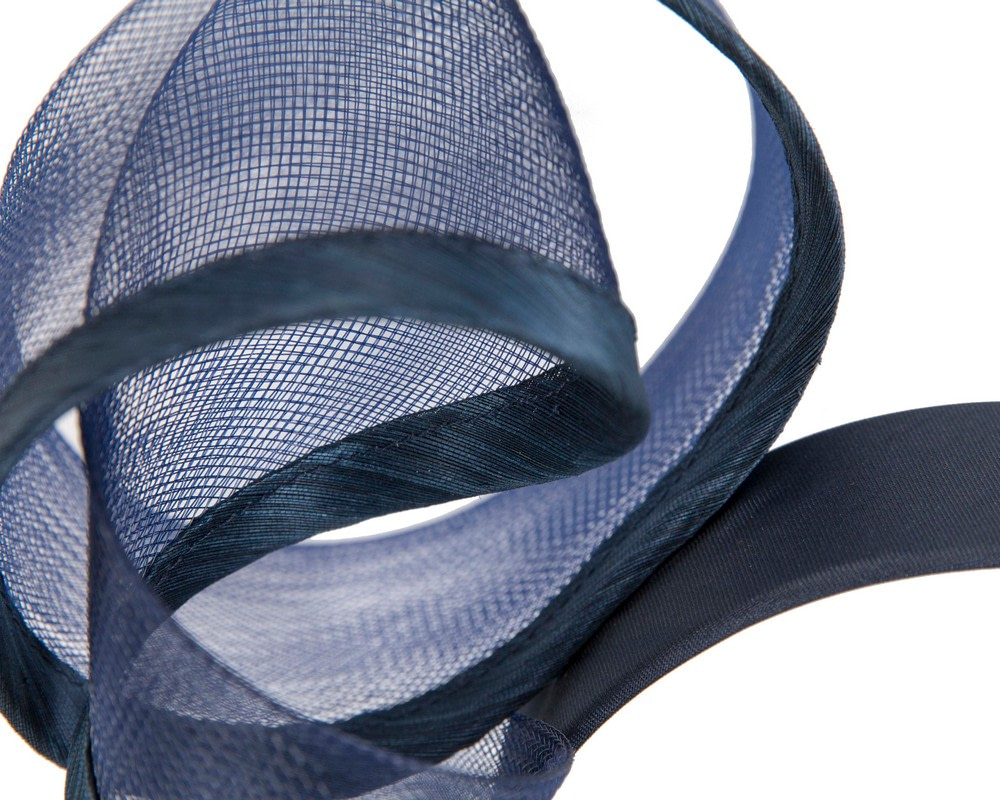 Bespoke navy racing fascinator by Fillies Collection - Image 3