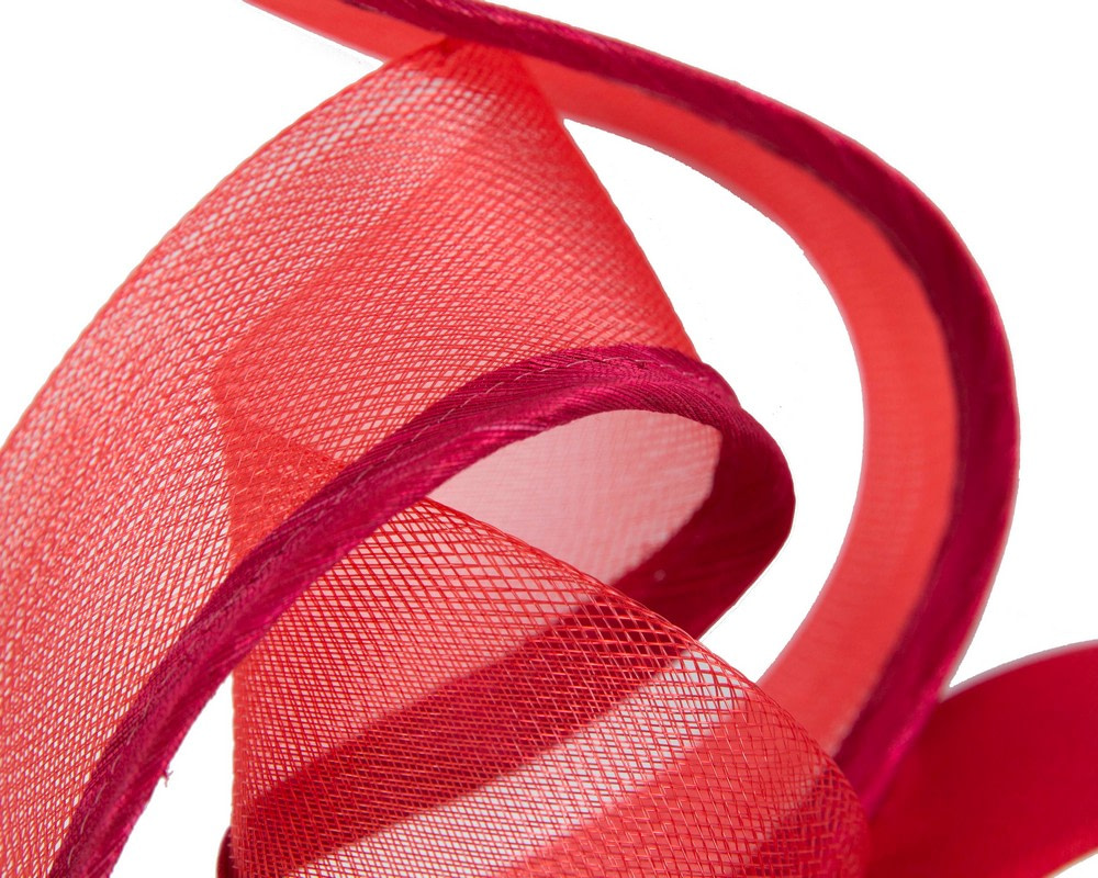 Bespoke red racing fascinator by Fillies Collection - Fascinators.com.au Bespoke red racing fascinator by Fillies Collection - Image 3