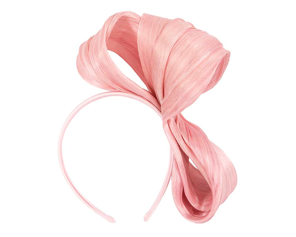 Large blush bow racing fascinator by Fillies Collection - Fascinators.com.au Large blush bow racing fascinator by Fillies Collection - Image 4