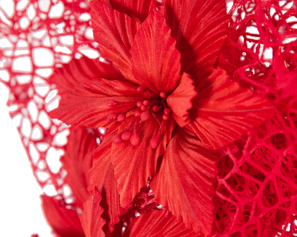 Red designers racing fascinator by Fillies Collection - Fascinators.com.au Red designers racing fascinator by Fillies Collection - Image 3