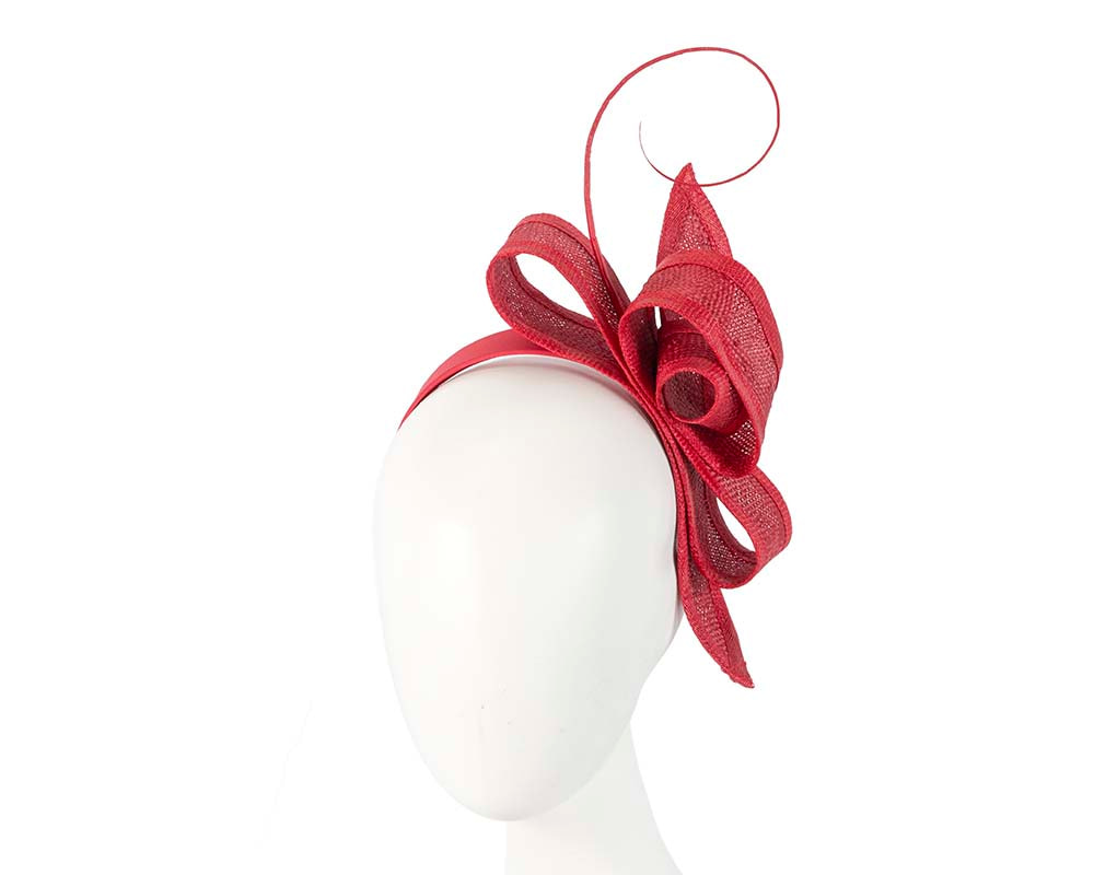 Red bow racing fascinator by Max Alexander