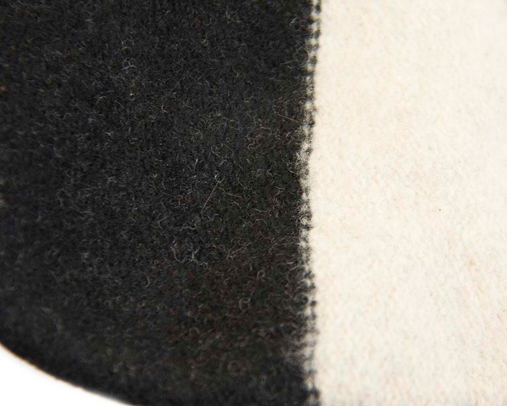 Warm cream and black woolen European Made beret - Image 4