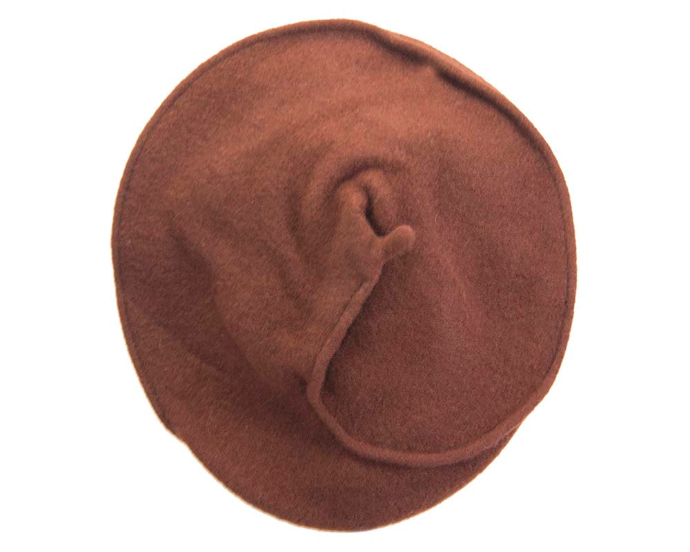 Warm chocolate woolen European Made french beret - Image 2