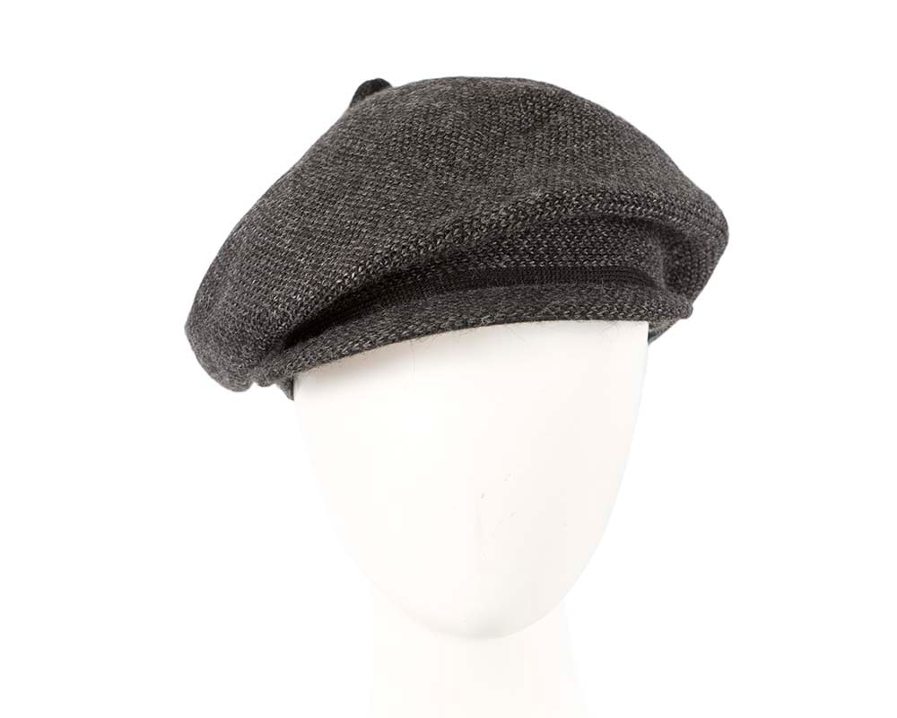 Classic warm charcoal wool beaked cap. Made in Europe