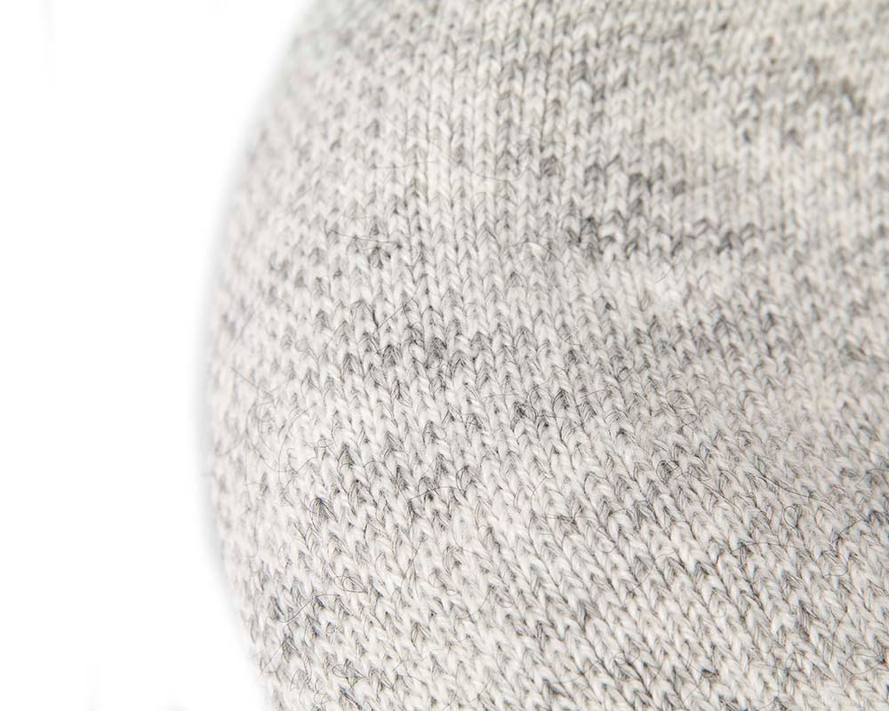 Classic warm light grey wool beaked cap. Made in Europe - Image 3
