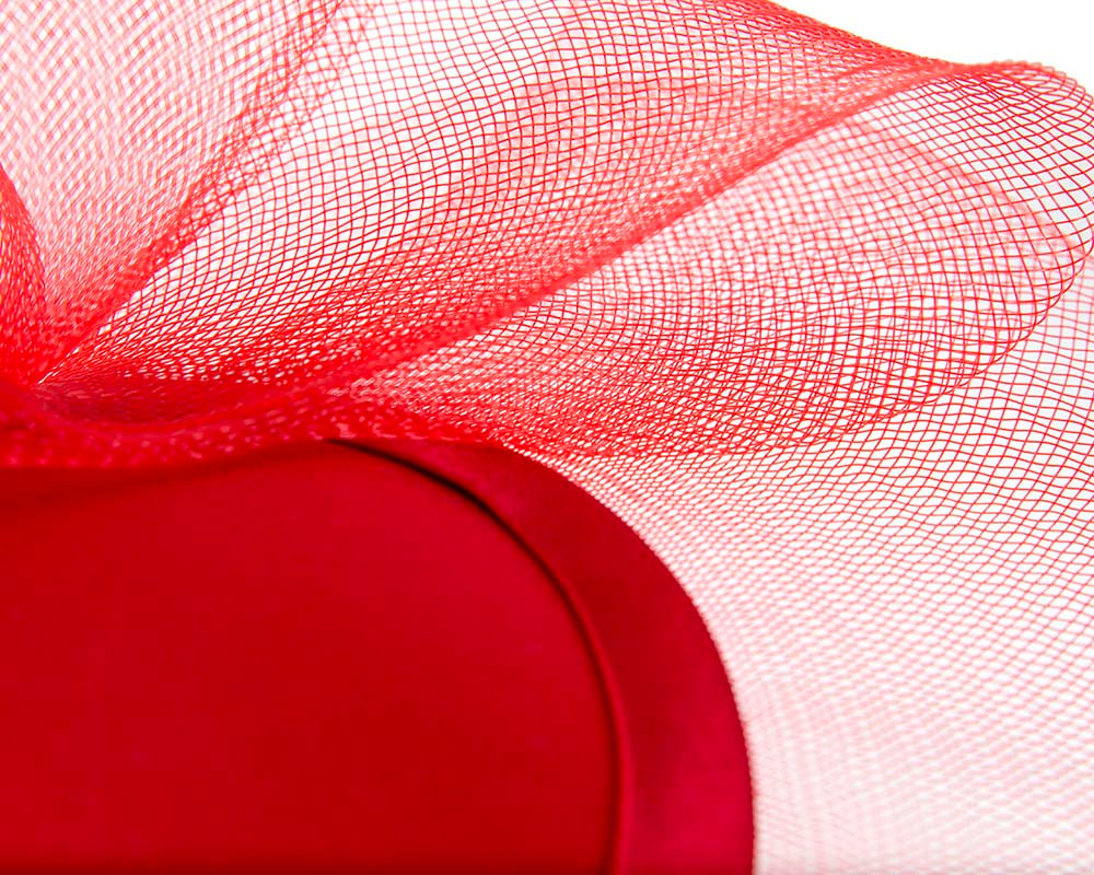 Red Cocktail Hat - Fascinators.com.au Red Cocktail Hat - Image 4