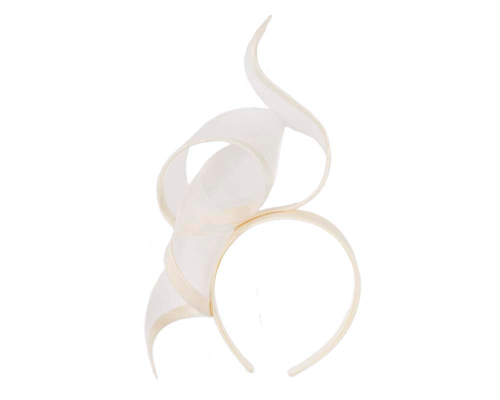 Bespoke cream racing fascinator by Fillies Collection - Fascinators.com.au Bespoke cream racing fascinator by Fillies Collection - Image 2