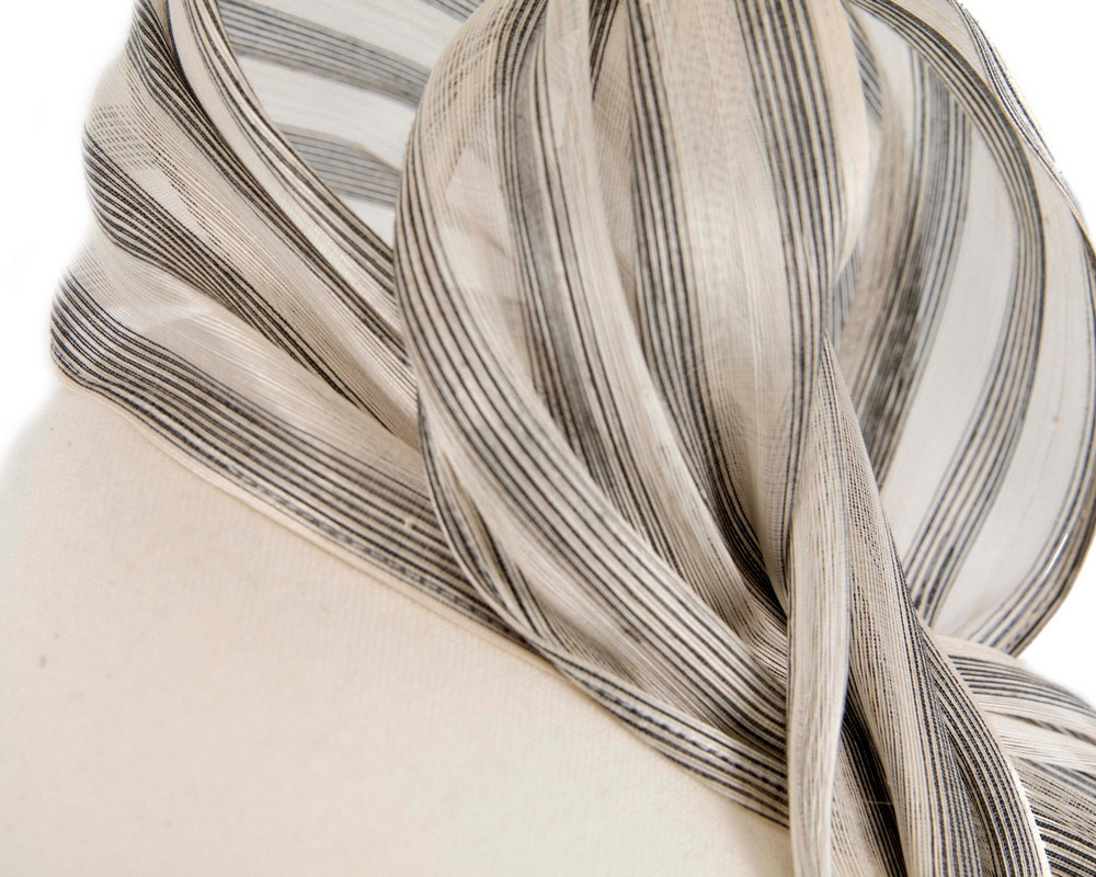 Bespoke cream & black winter racing pillbox with bow by Fillies Collection - Fascinators.com.au Bespoke cream & black winter racing pillbox with bow by Fillies Collection - Image 5