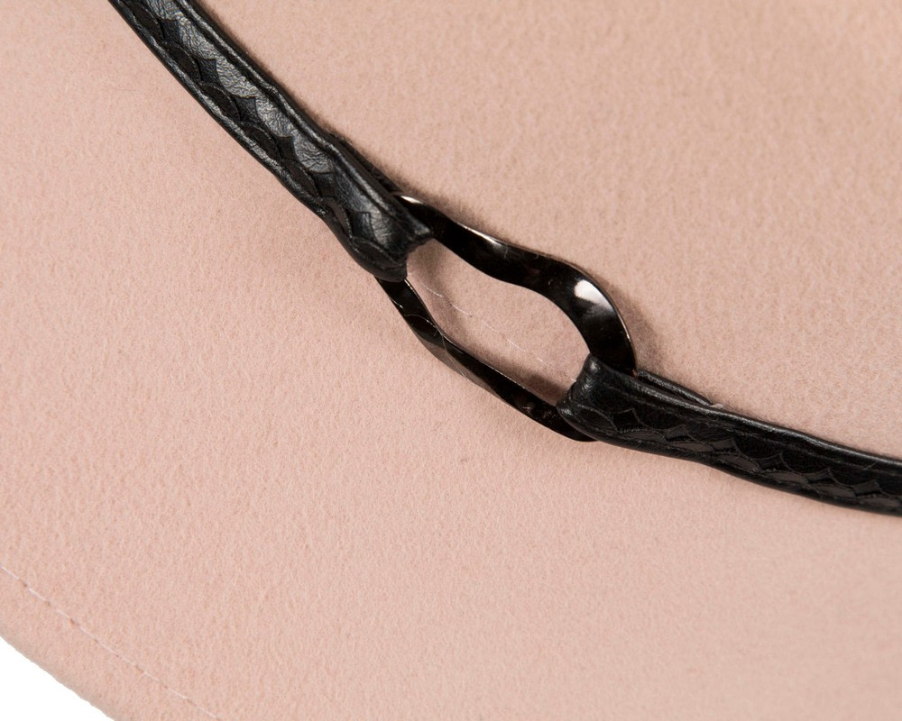 Beige ladies winter felt fedora hat by Max Alexander - Image 5