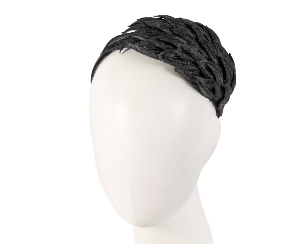 Petite black headband fascinator by Max Alexander