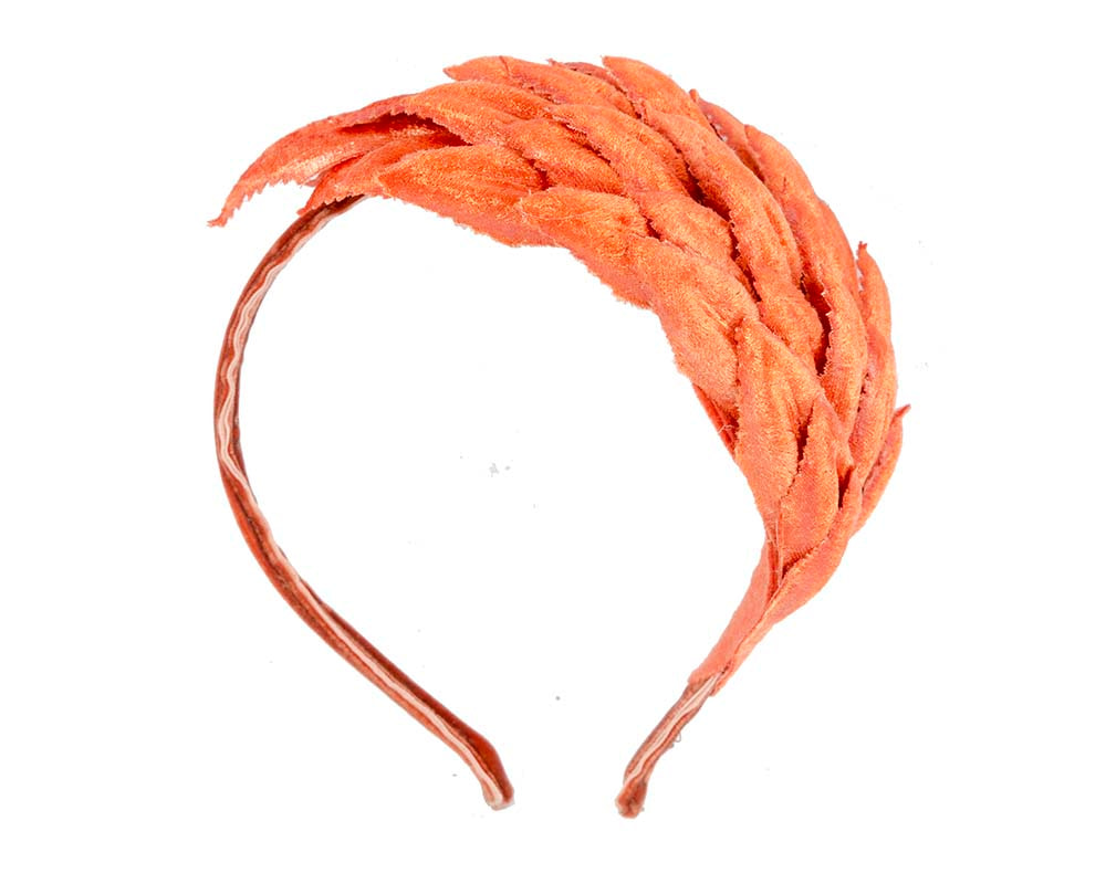 Petite orange headband fascinator by Max Alexander - Image 2
