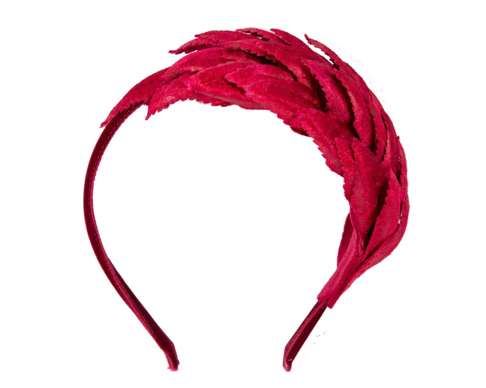 Petite red headband fascinator by Max Alexander - Image 2