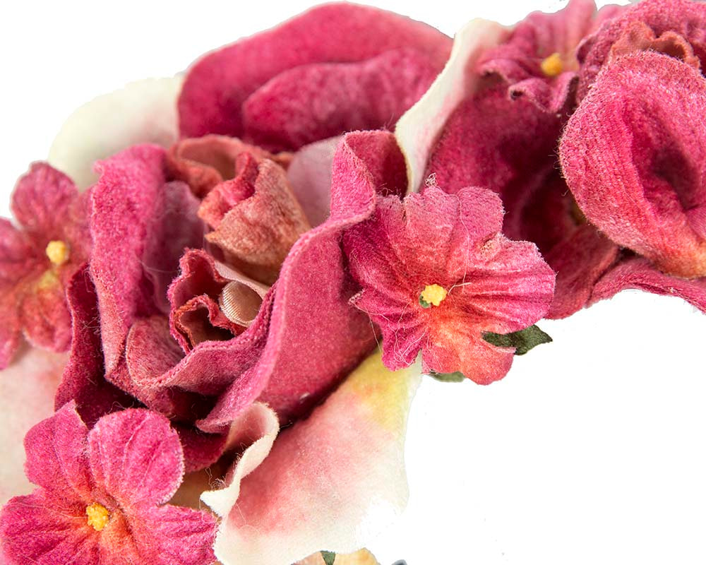 Burgundy Flower Headband by Max Alexander - Image 3