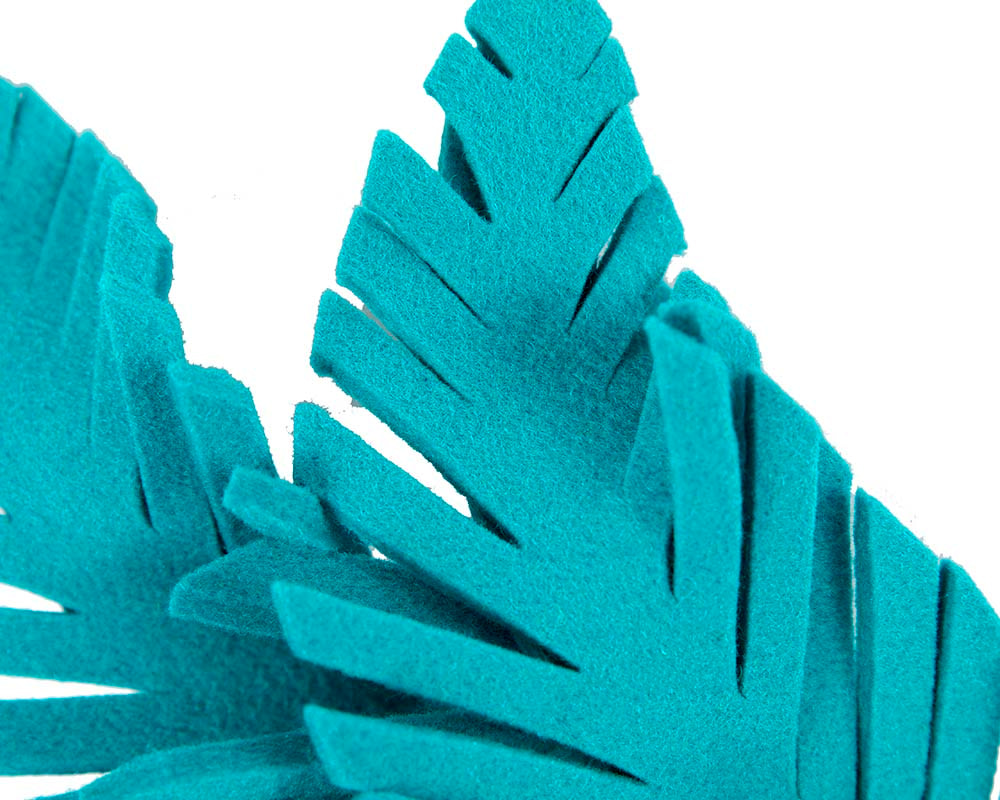 Blue felt winter racing fascinator by Max Alexander - Fascinators.com.au Blue felt winter racing fascinator by Max Alexander - Image 3