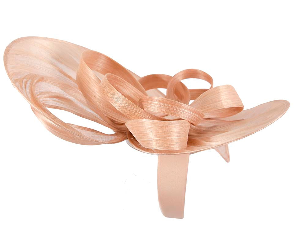 Nude heart silk abaca racing fascinator - Fascinators.com.au Nude heart silk abaca racing fascinator - Image 4