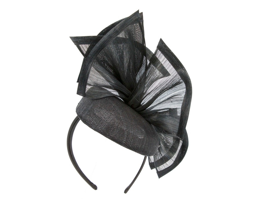 Bespoke black spring racing fascinator pillbox by Fillies Collection - Fascinators.com.au Bespoke black spring racing fascinator pillbox by Fillies Collection - Image 6