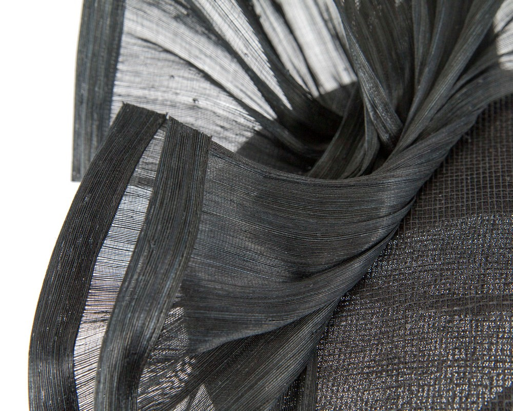 Bespoke black spring racing fascinator pillbox by Fillies Collection - Fascinators.com.au Bespoke black spring racing fascinator pillbox by Fillies Collection - Image 5