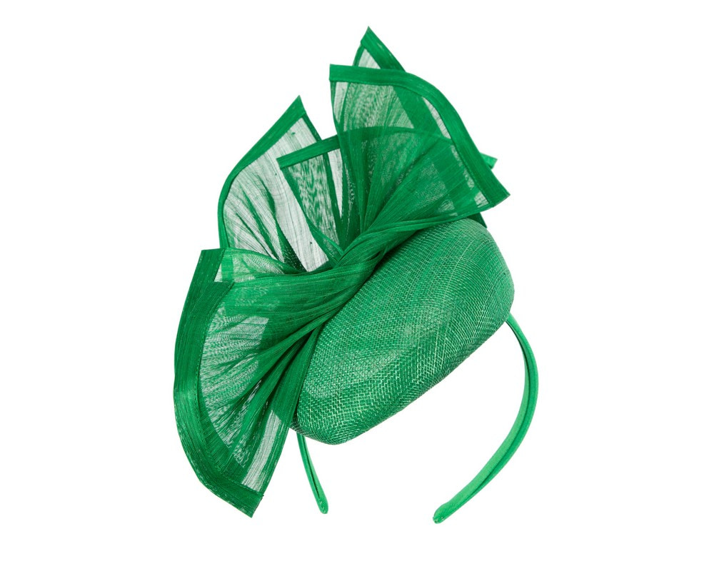 Bespoke green spring racing fascinator pillbox by Fillies Collection - Fascinators.com.au Bespoke green spring racing fascinator pillbox by Fillies Collection - Image 2