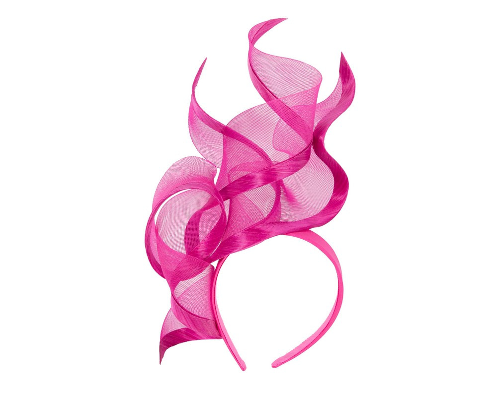 Exclusive tall fuchsia fascinator by Fillies Collection - Fascinators.com.au Exclusive tall fuchsia fascinator by Fillies Collection - Image 2