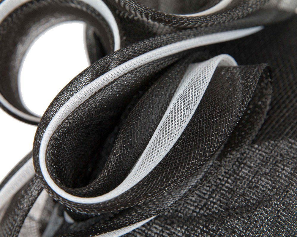 Black and white racing pillbox fascinator by Fillies Collection - Image 5