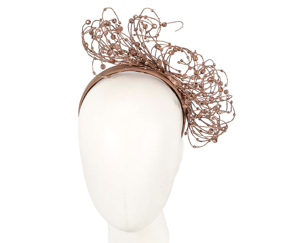 Bespoke bronze fascinator by Fillies Collection