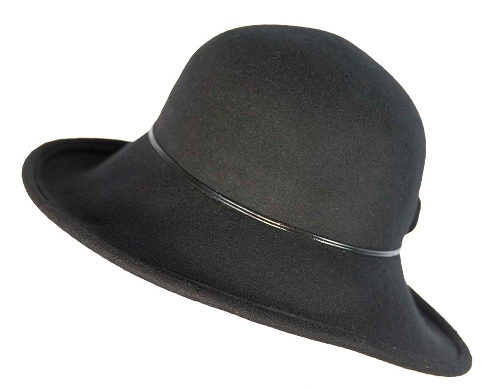 Large black ladies felt hat by Max Alexander - Image 4