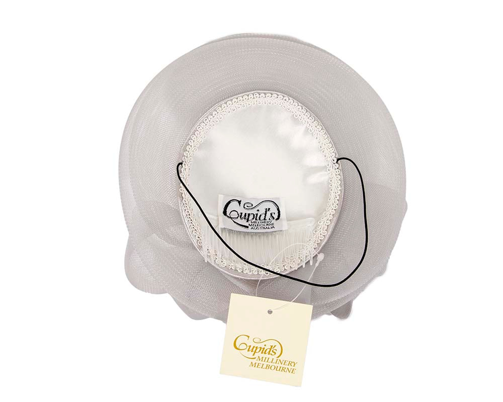 Silver cocktail hat custom made to order - Image 3