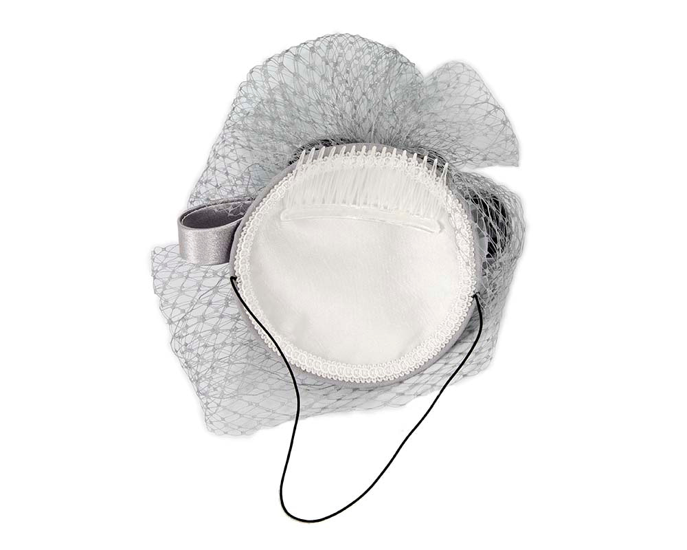 Silver cocktail hat - Fascinators.com.au Silver cocktail hat - Image 4