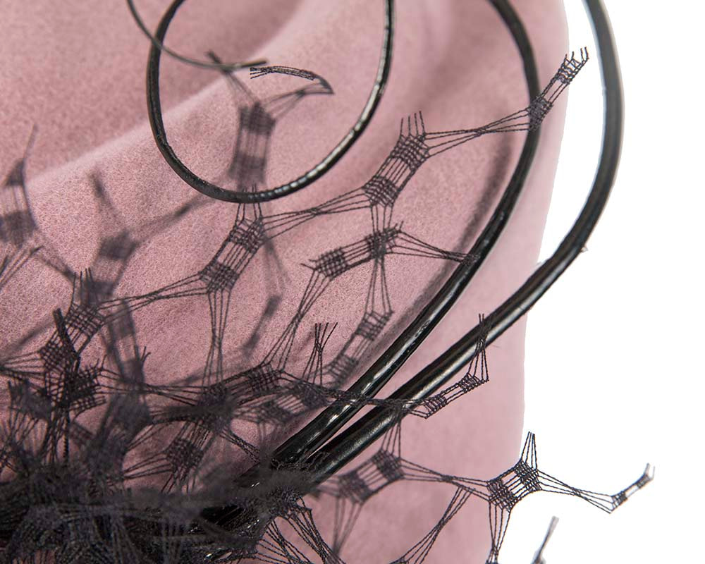 Dusty pink Jackie Onassis style felt pillbox - Fascinators.com.au Dusty pink Jackie Onassis style felt pillbox - Image 4