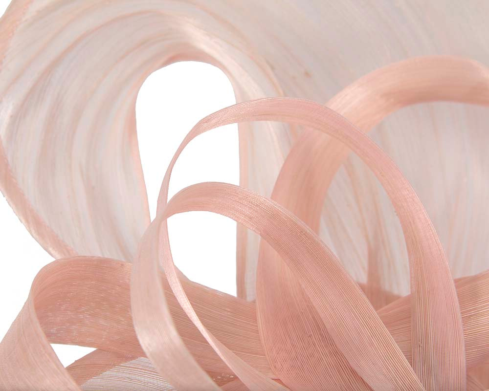Blush heart silk abaca racing fascinator - Fascinators.com.au Blush heart silk abaca racing fascinator - Image 5