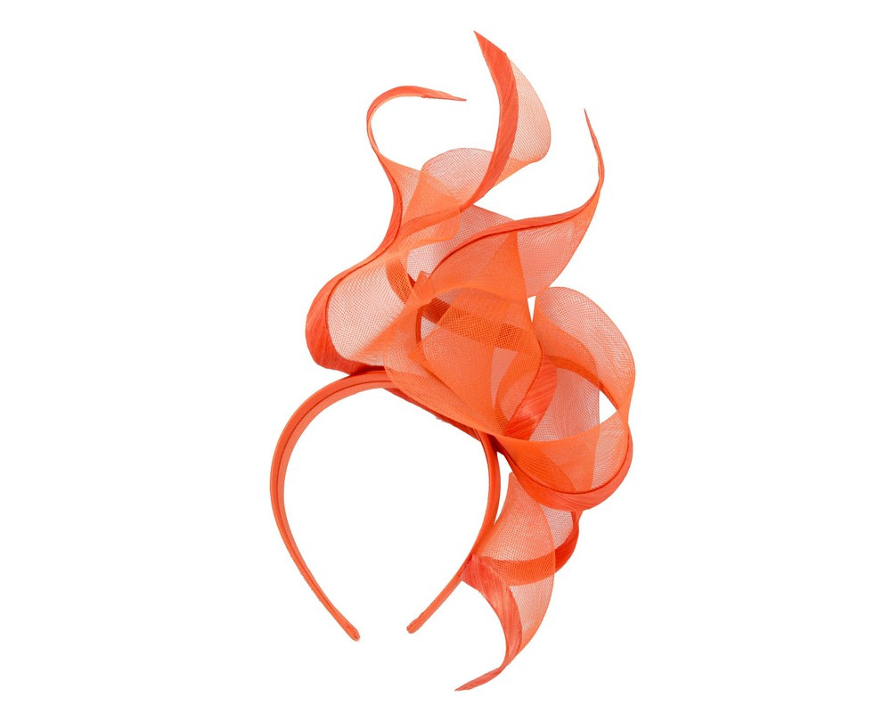 Exclusive tall orange fascinator by Fillies Collection - Image 4