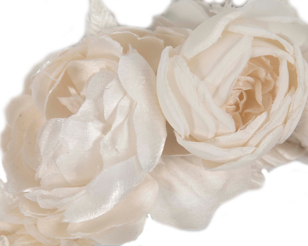 Elegant cream flower headband by Max Alexander - Image 3